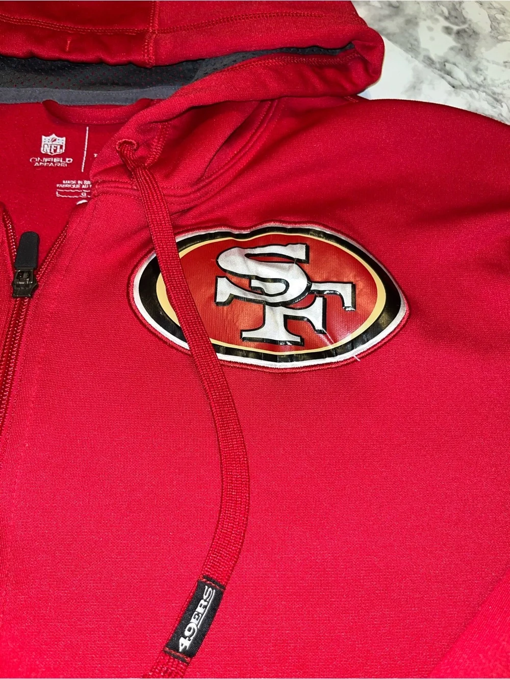 NFL Red San Francisco 49ers zip up Hoodie Jacket